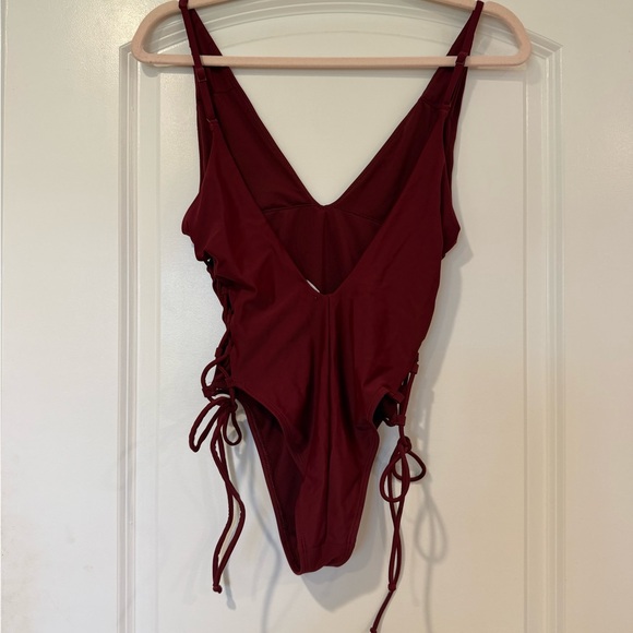 Aerie Burgundy One-Piece Swimsuit - Picture 2 of 4